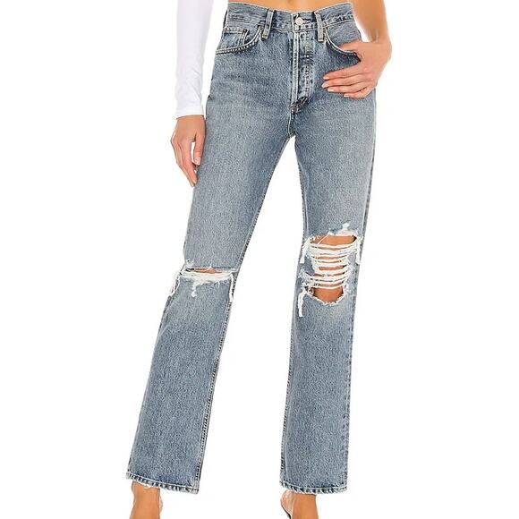 AGOLDE Lana Straight leg jeans backdrop size 24 - Picture 1 of 5